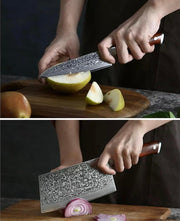 Amazing Damascus Kitchen Knives Set