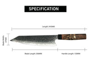 8-Inch VG-10 Damascus Steel KIRITSUKE Chef Kitchen Knife, Damascus Pro Chef Knife, 8 inch Kiritsuke Knife