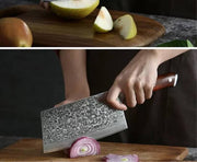 Damascus Chef Cleaver for Vegetables