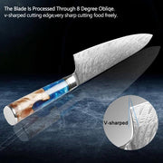 Damascus Chef Knives Set Features