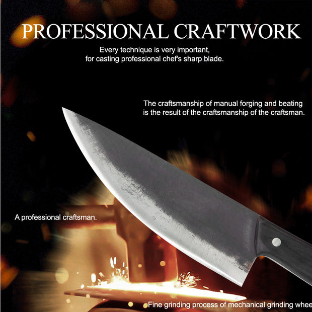 Elegant Carbon Steel Chef Cleaver