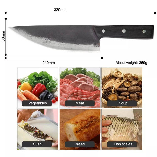 Serbian Chef Knife for Meat and Vegetables