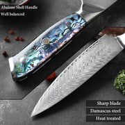 Sharp blade damascus steel knife