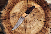 Damascus Pocket Knife 8” HANDMADE Folding Knife