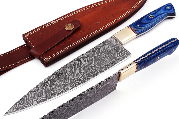 8-inch Damascus Chef Knife Damascus Steel Kitchen Knife Handmade Pro Chefs Knife