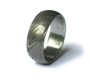 Damascus Steel Ring 8mm width Damascus Wedding Ring