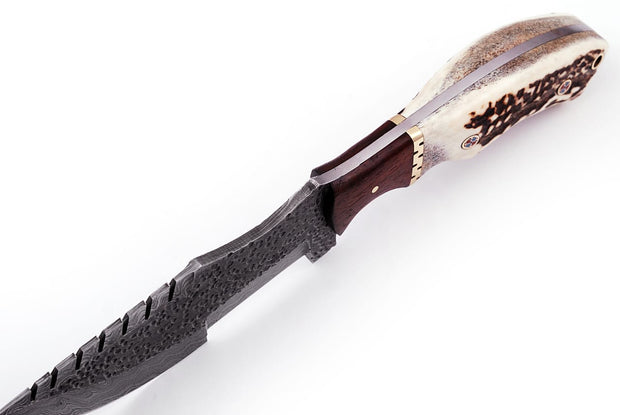 Damascus Tracker Knife Hunting Camping Knife