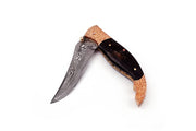 Damascus Pocket Knife 8” HANDMADE Folding Knife